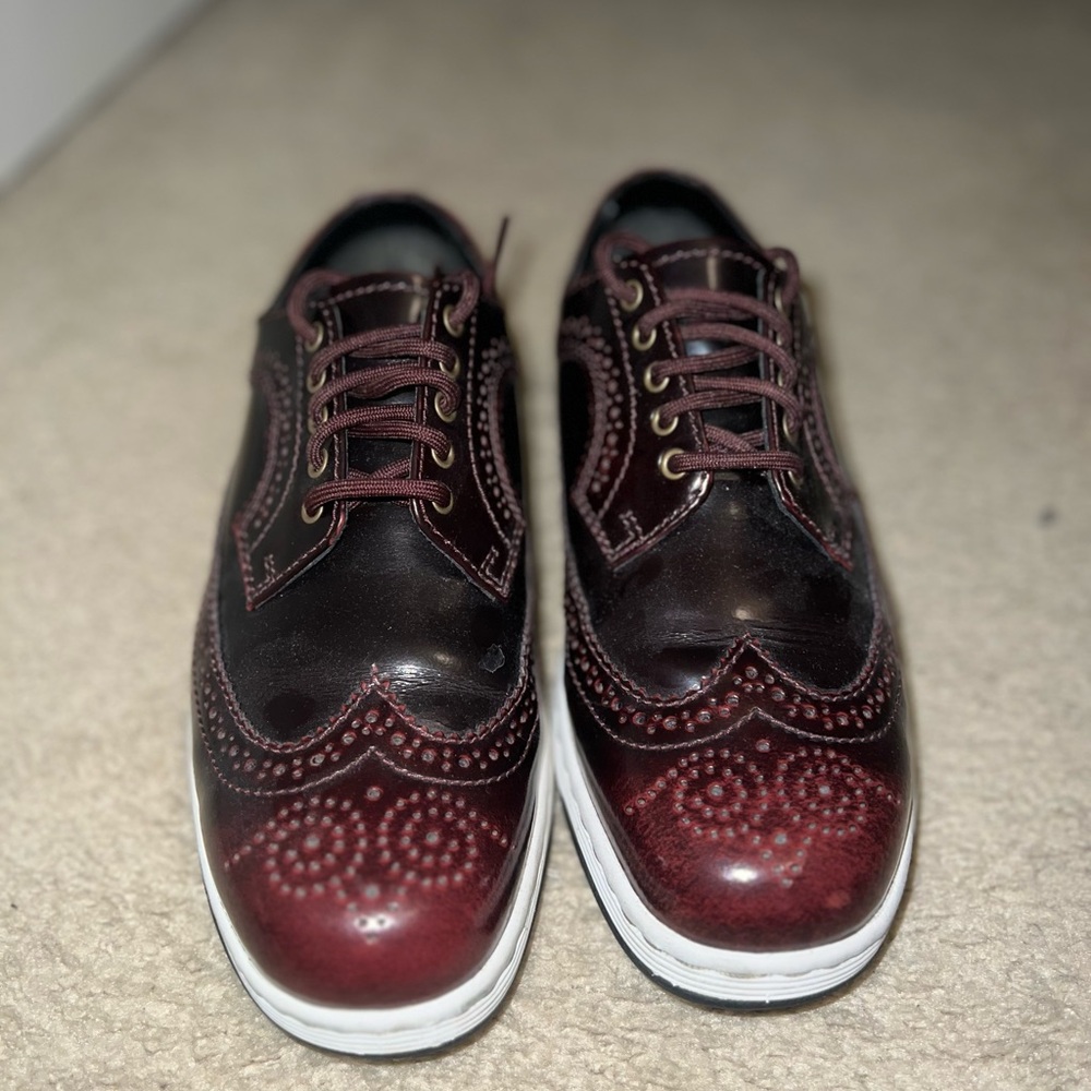 Dr Martens Gabe shoe. Cherry temperly color. Size UK 6. Women’s size US 8.